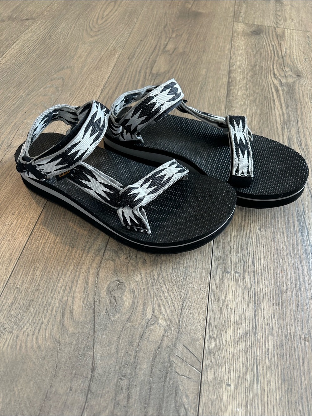 Teva Black & White Active Strap Sandals
